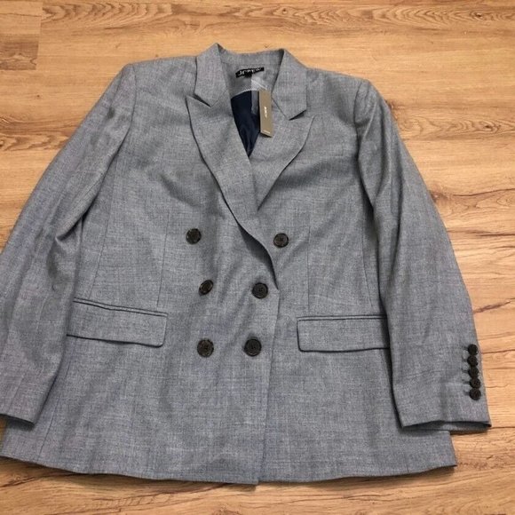 J.Crew Collection relaxed double-breasted blazer in drapey wool blend Size 6